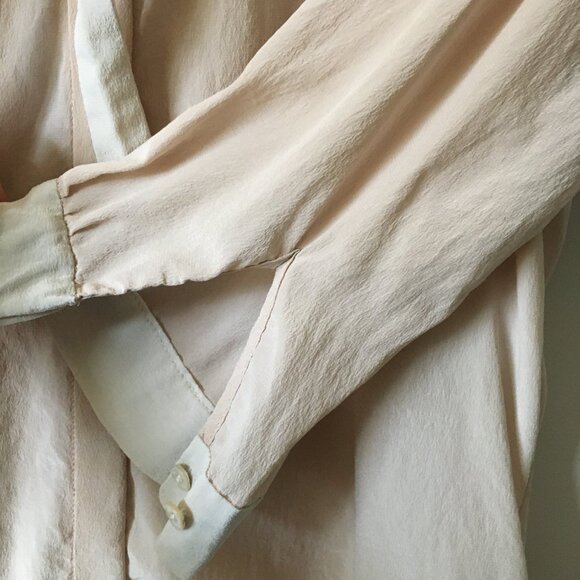 Babaton 100% Silk Two Tone Tie Neck Blouse - Picture 10 of 15
